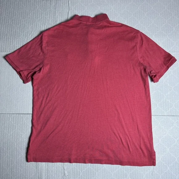 Ralph Lauren Polo Shirt Men's Large Coral Pink Custom Slim Fit Flesh Pony Soft - Picture 2 of 5